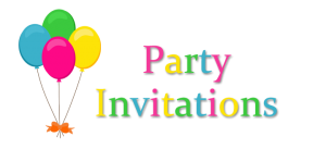 party invitations and invites